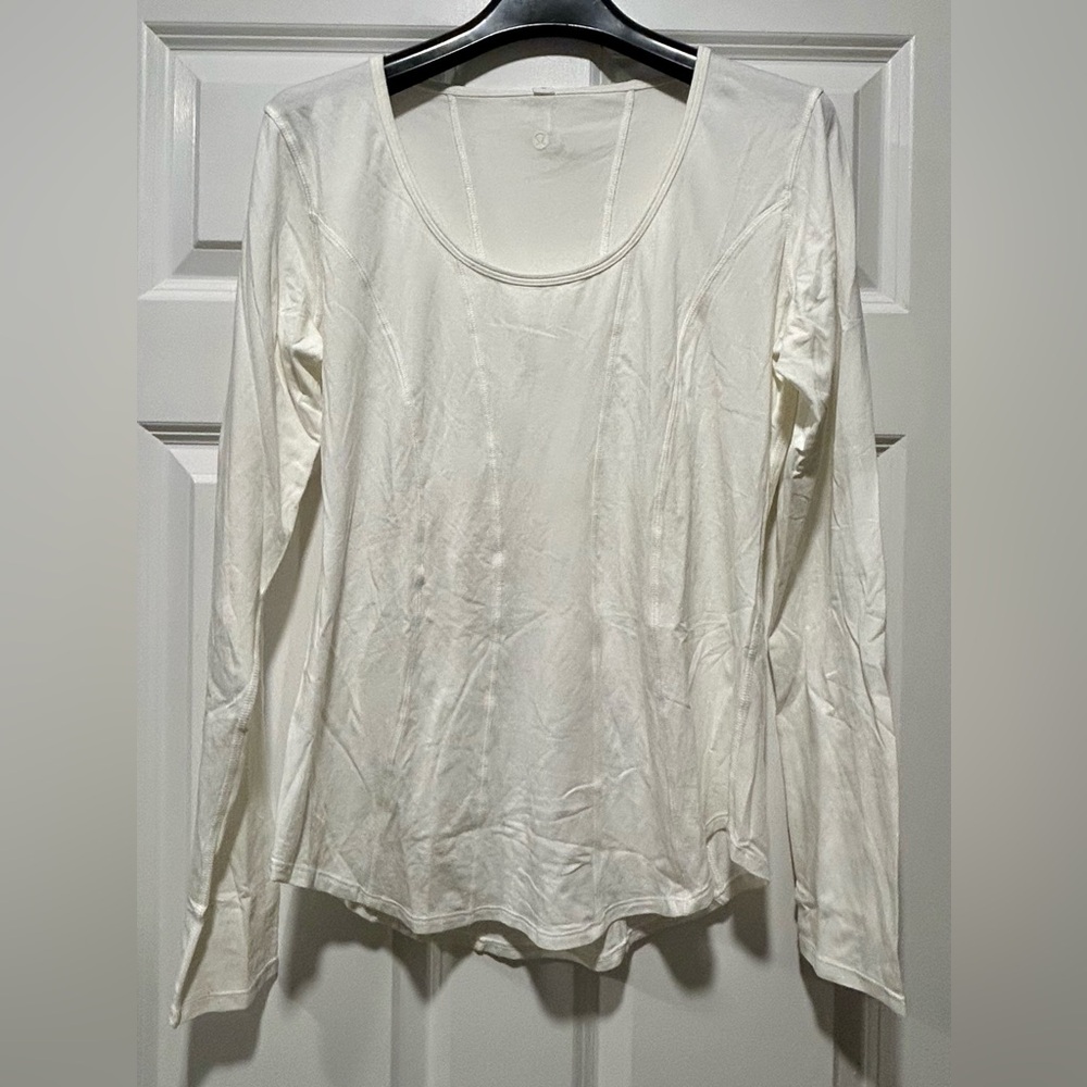 Lululemon Athletica Cream Long Sleeve Women's Top